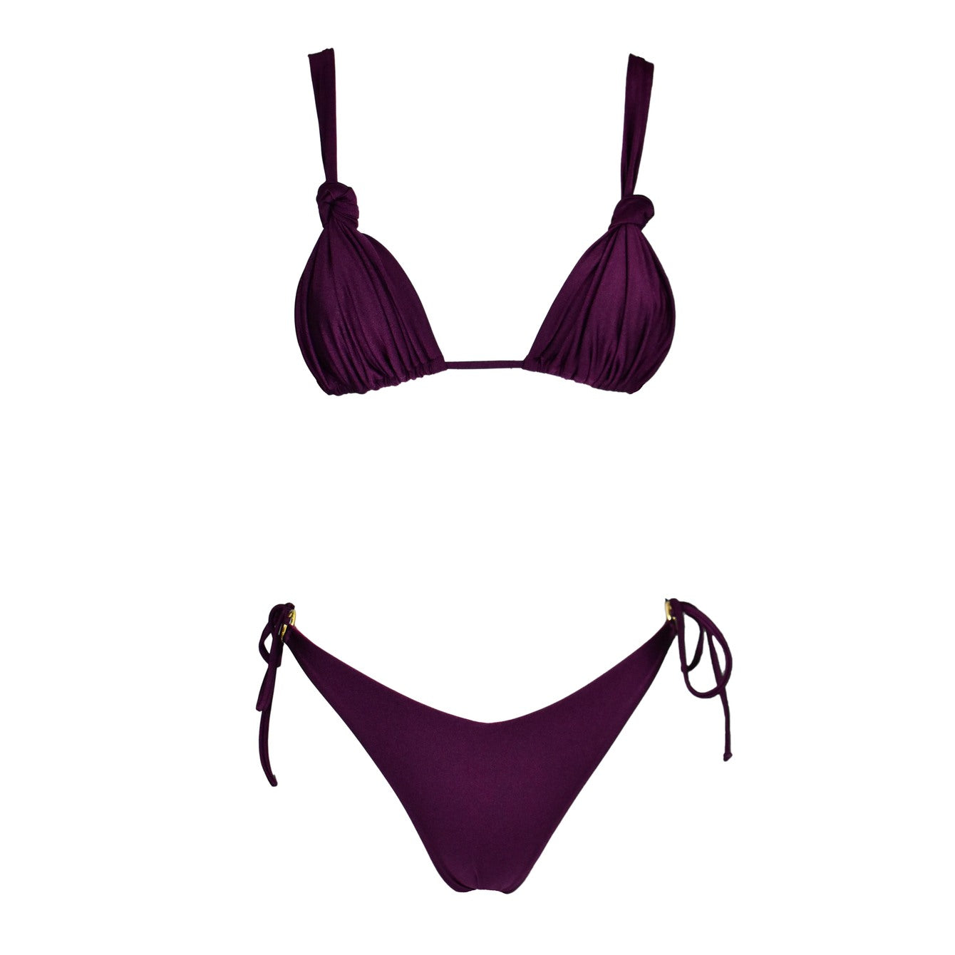 PRE-ORDER Triangolo Angelina Satin Rouge Noir
