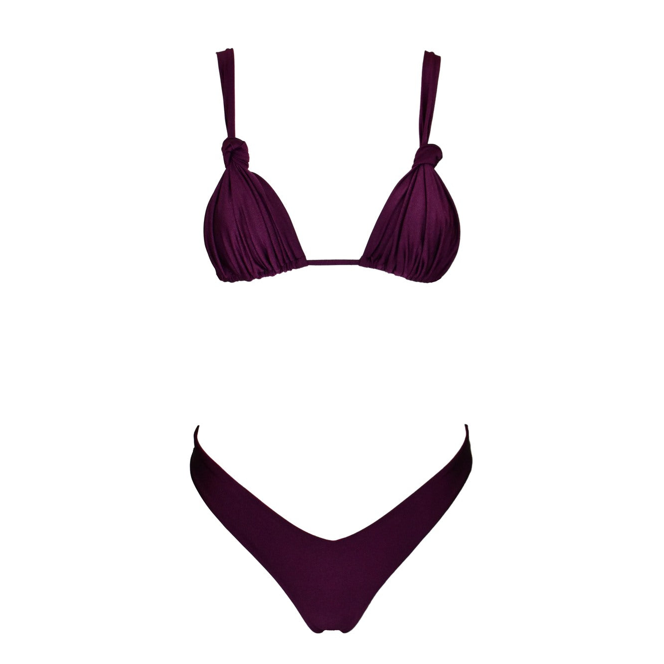 PRE-ORDER Triangolo Angelina Satin Rouge Noir