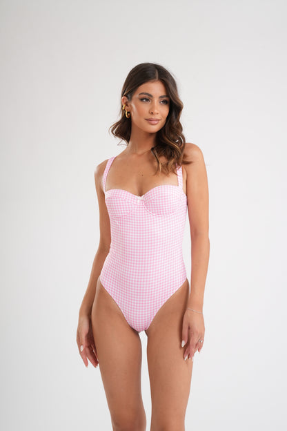 Intero Balconette Vichy Pink