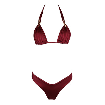 Triangolo Snake Burgundy