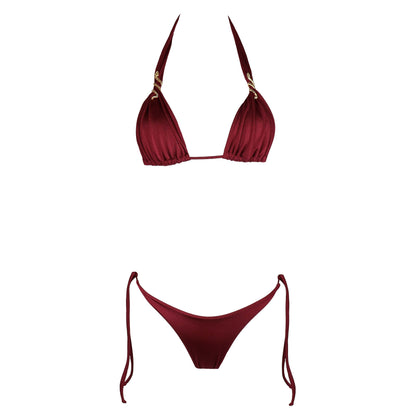 Triangolo Snake Burgundy