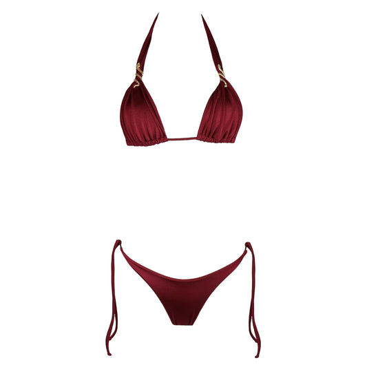 Triangolo Snake Burgundy