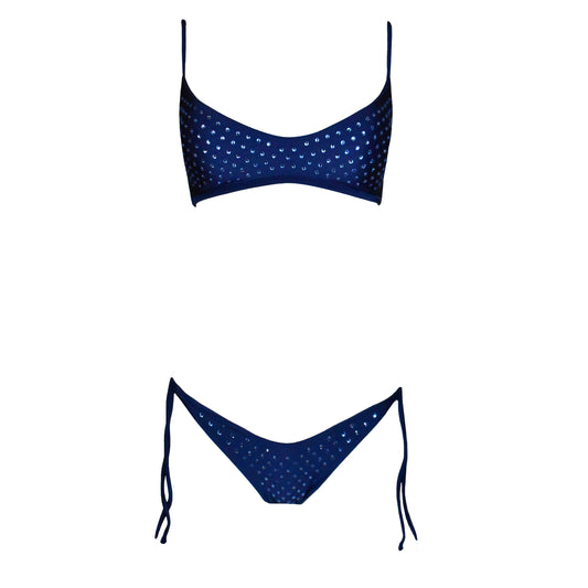 Corpetto Seta Corinne Night Blue
